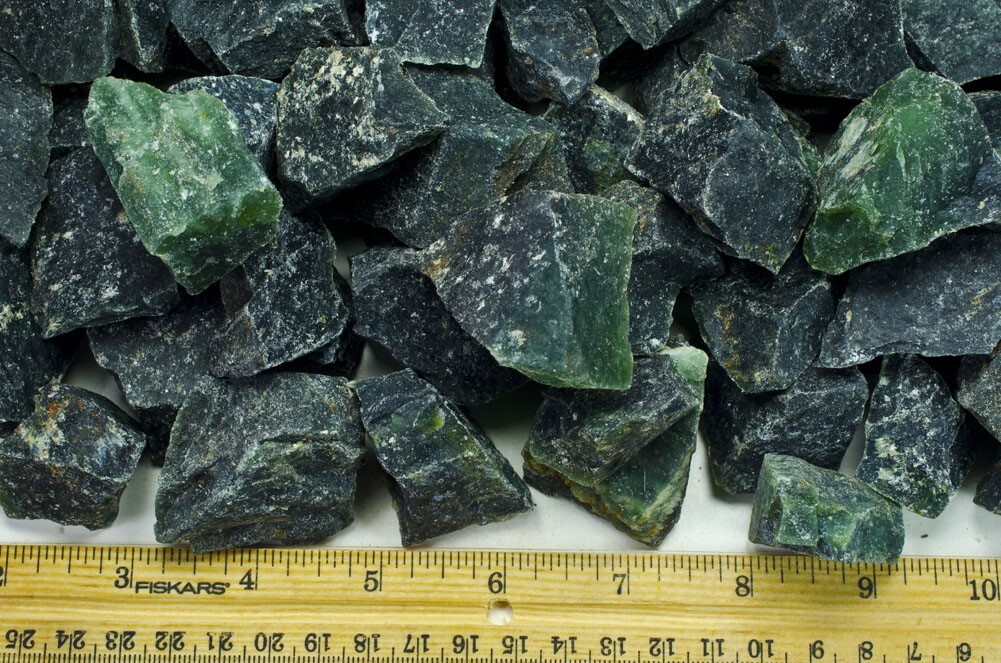 3 lbs Green Serpentine Rough Stones – Natural Crystal Mineral Rock Tumbling
