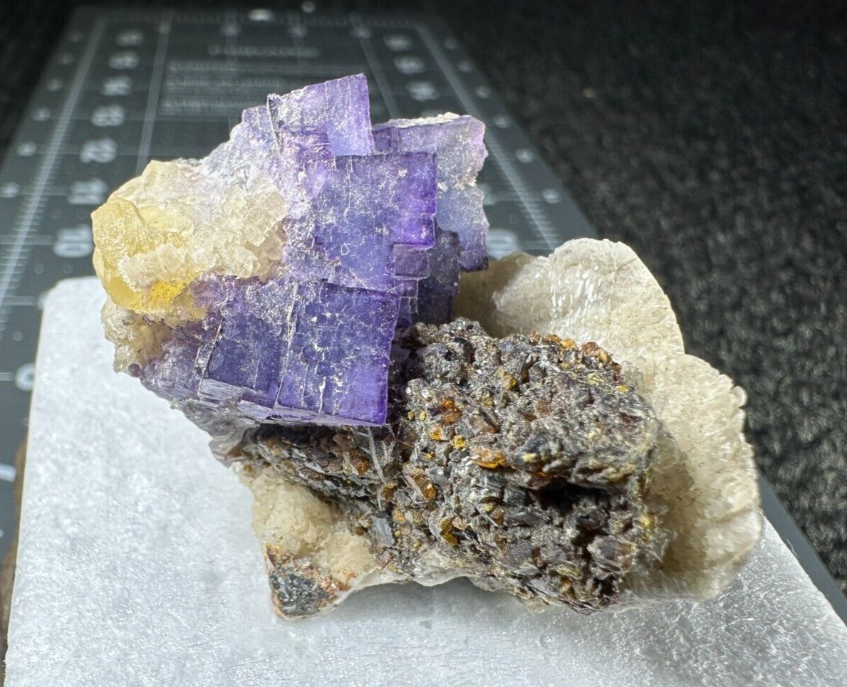➤2″ – LAVENDER FLUORITE with SPHALERITE/CALCITE Cave In Rock Illinois VIDEO➤242