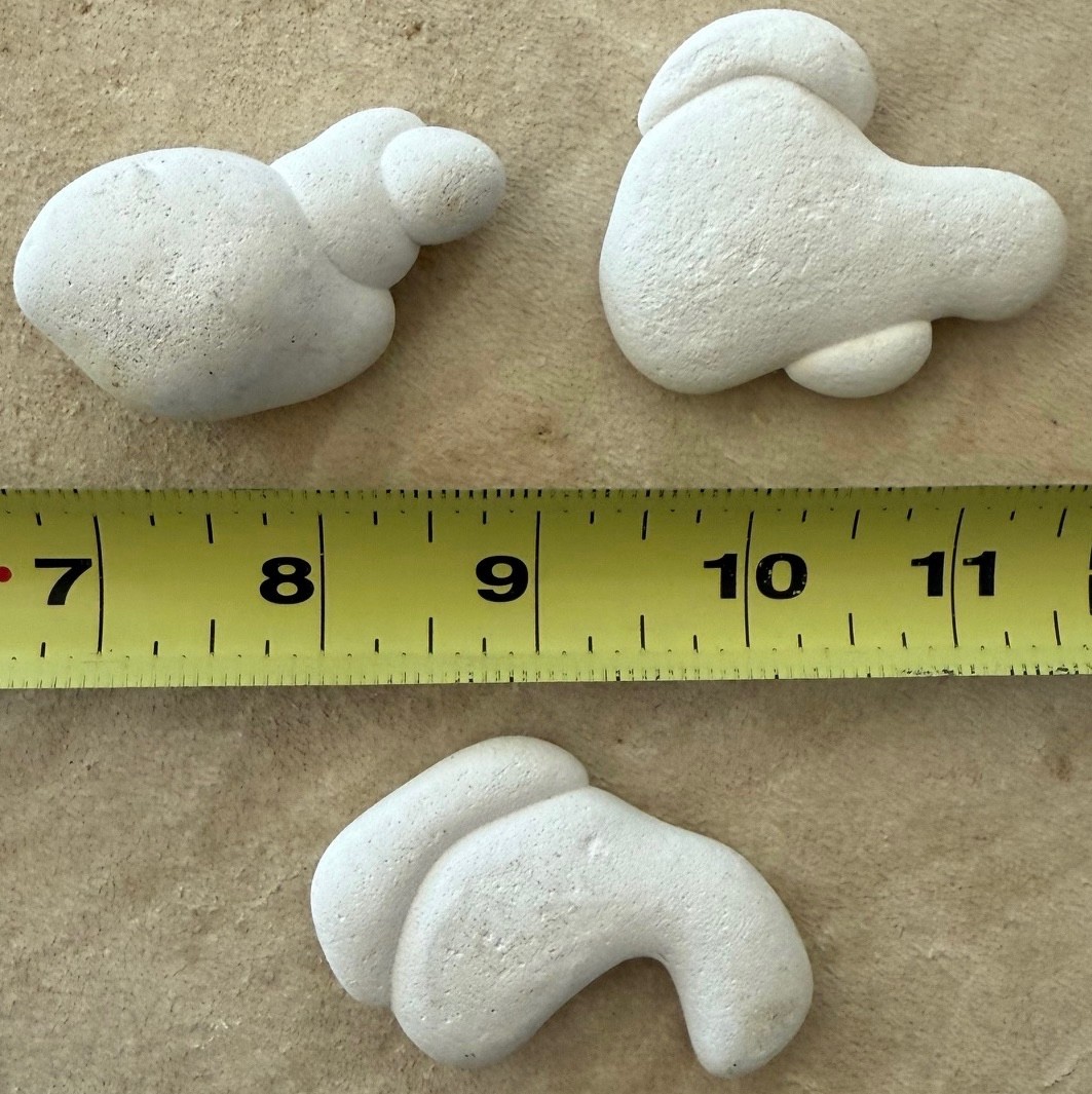 3 Natural White Bubble Agates, Calming, Emotional Stability and Resilience