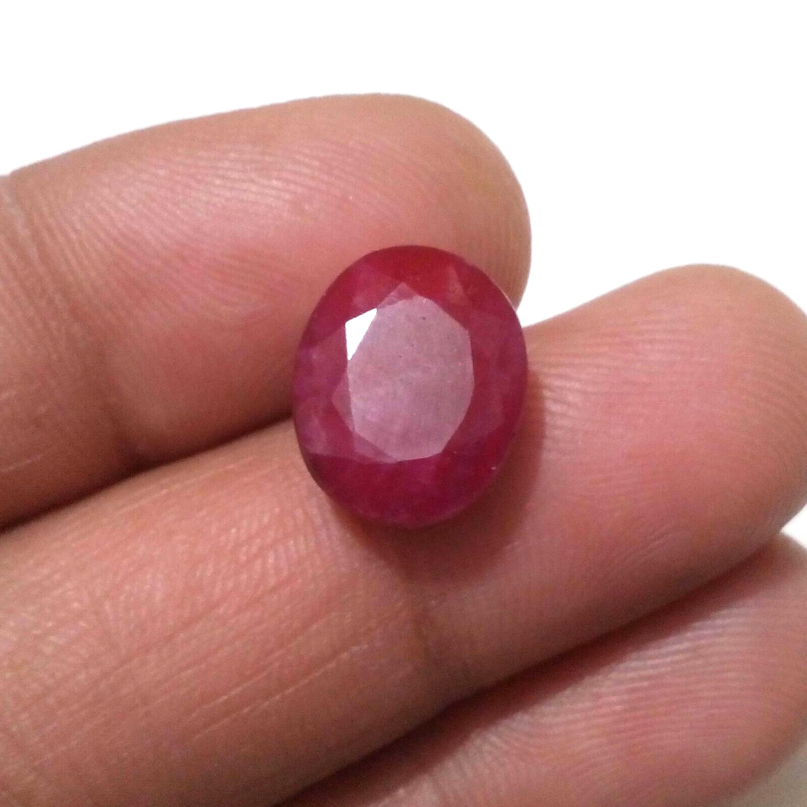 Magnificent Faceted Red Ruby Oval Shape 11 Crt Loose Gemstone Jewelry For Making