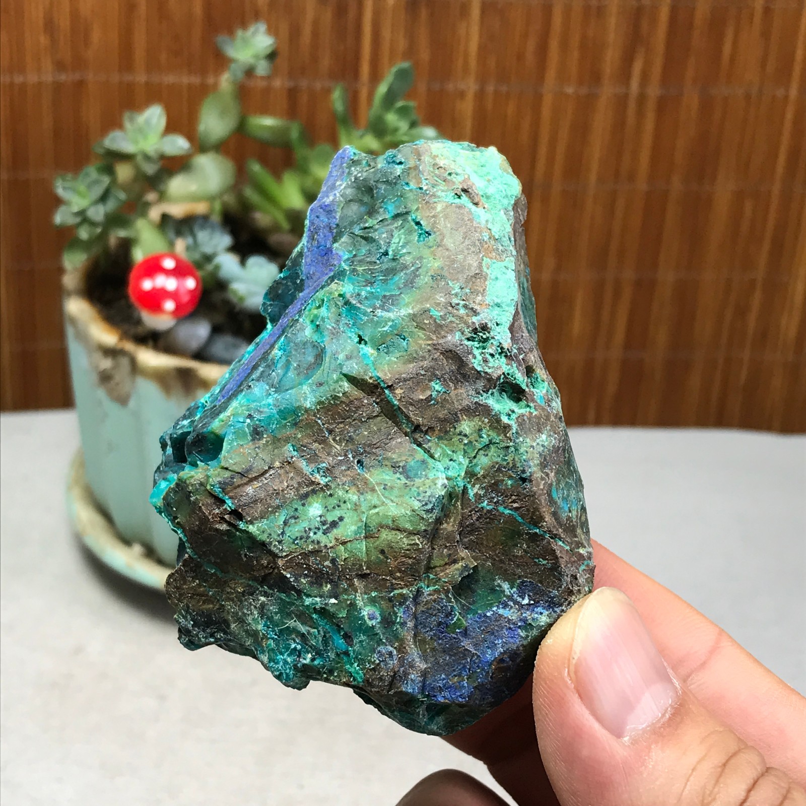 144g Natural Azurite/Malachite gemstone Rough original Crystal Specimen A5941