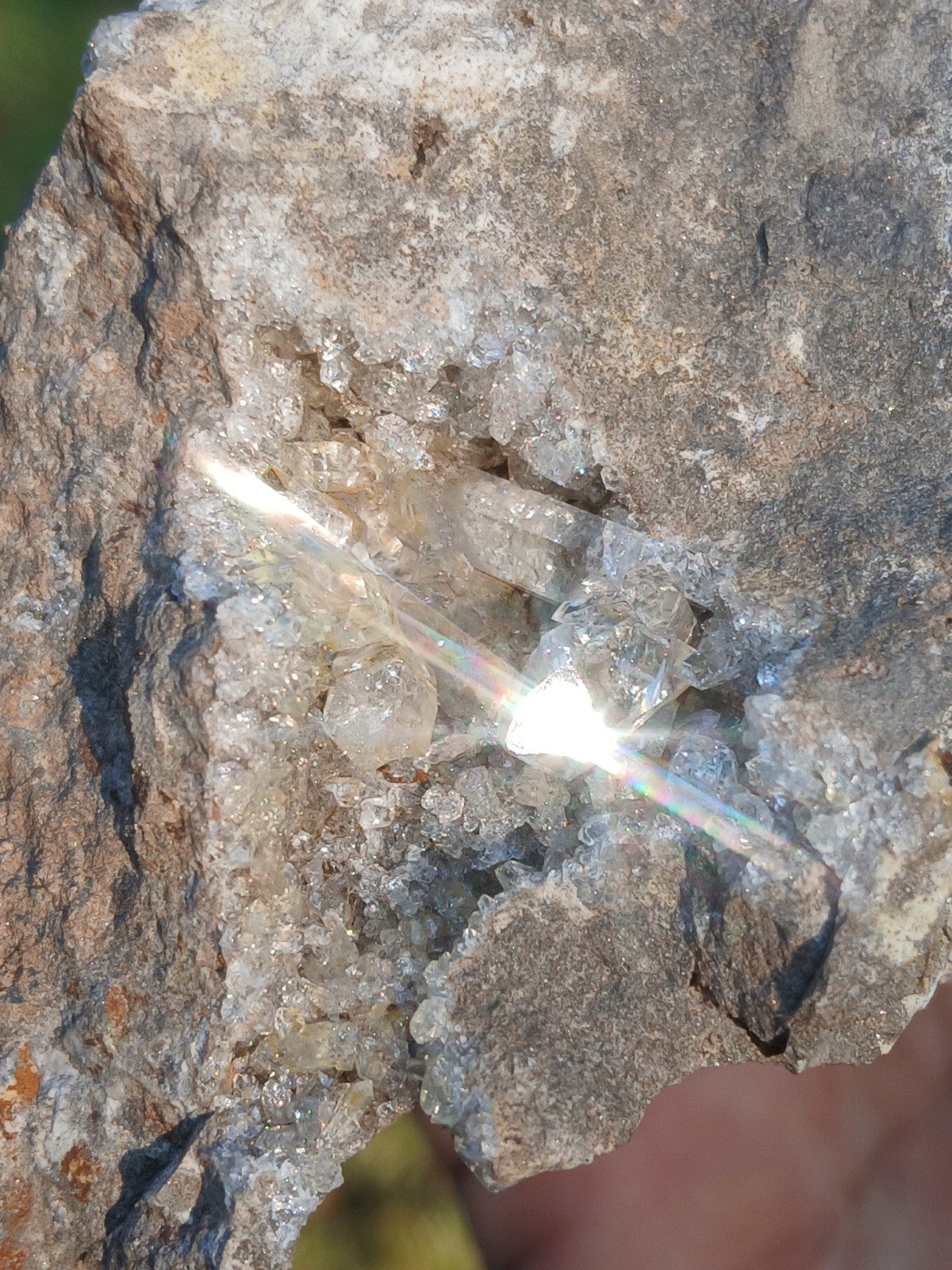 💯 Natural Herkimer 💎s In Vug On Dolostone Matrix