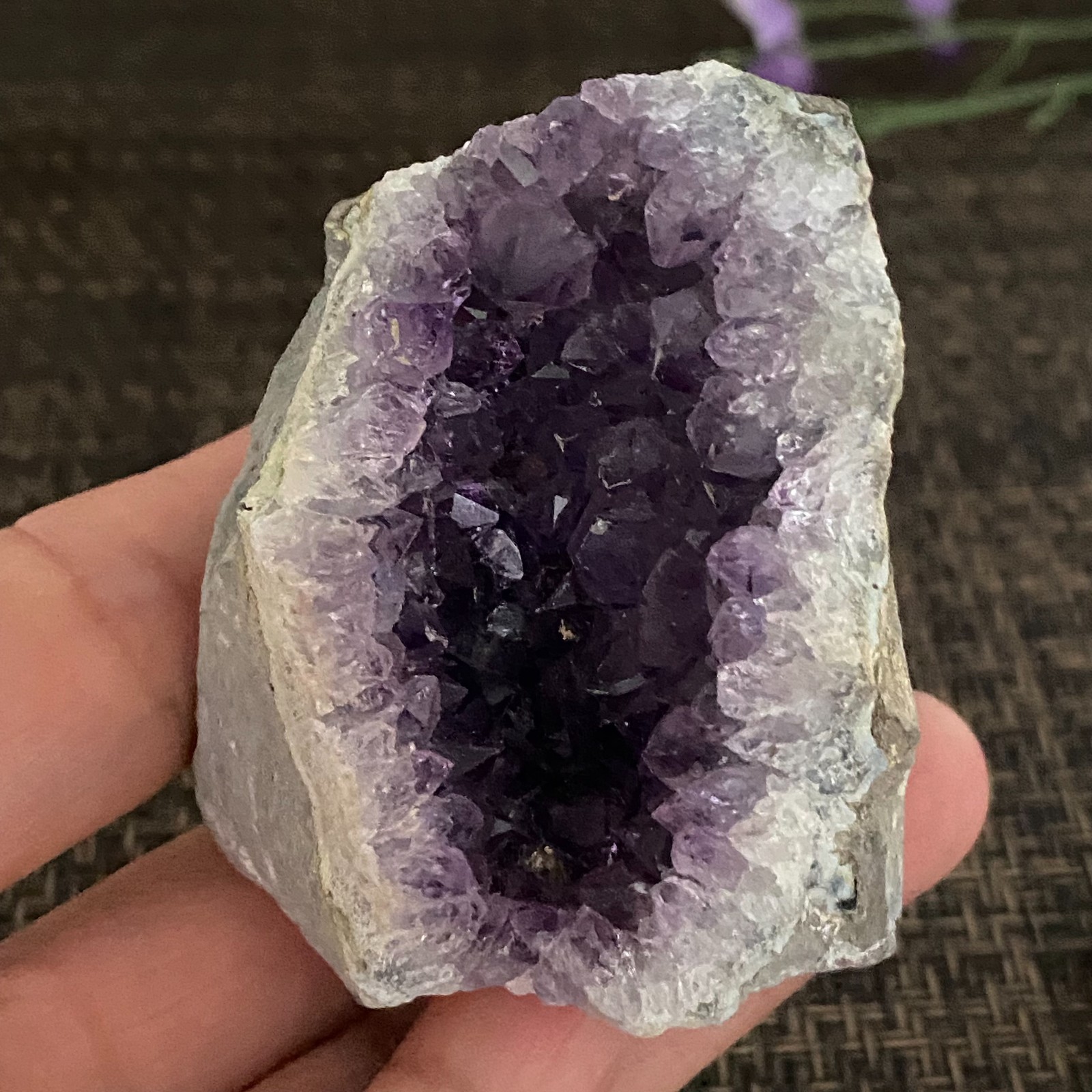 107g Amethyst geode quartz cluster crystal specimen Healing