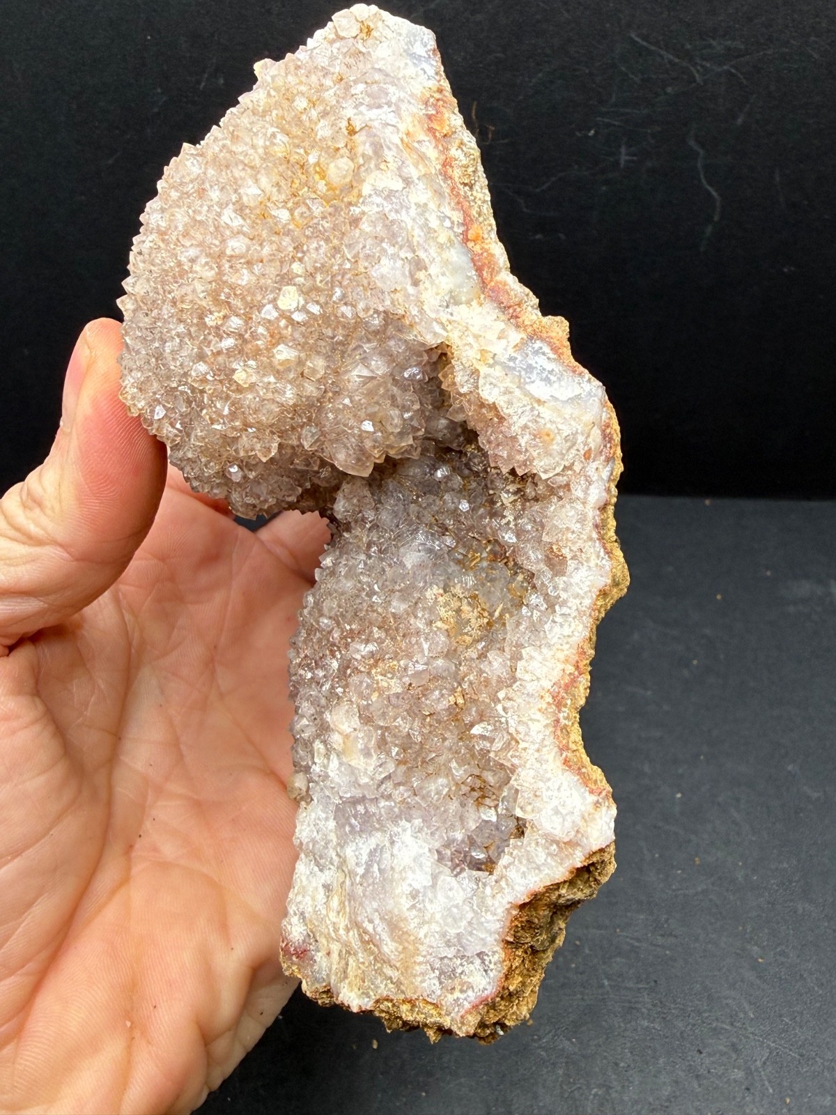 Amethyst Quartz Crystal Geode Display Specimen Natural Druzy Cluster Morocco