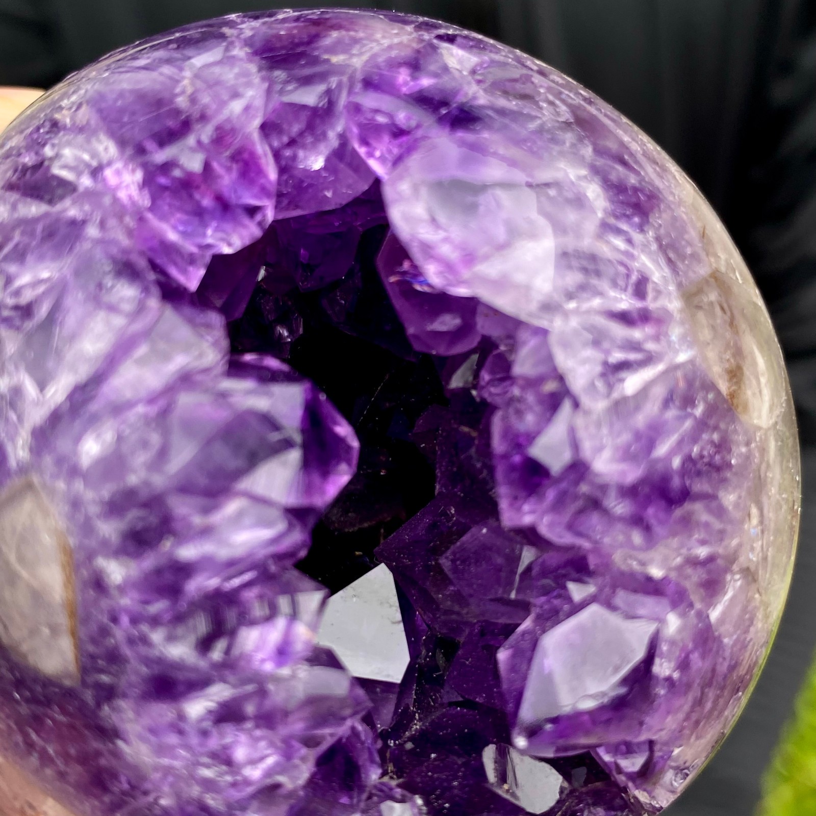 381G Natural Amethyst Agate Opening Smile Quartz Cluster Crystal Specimen Heal