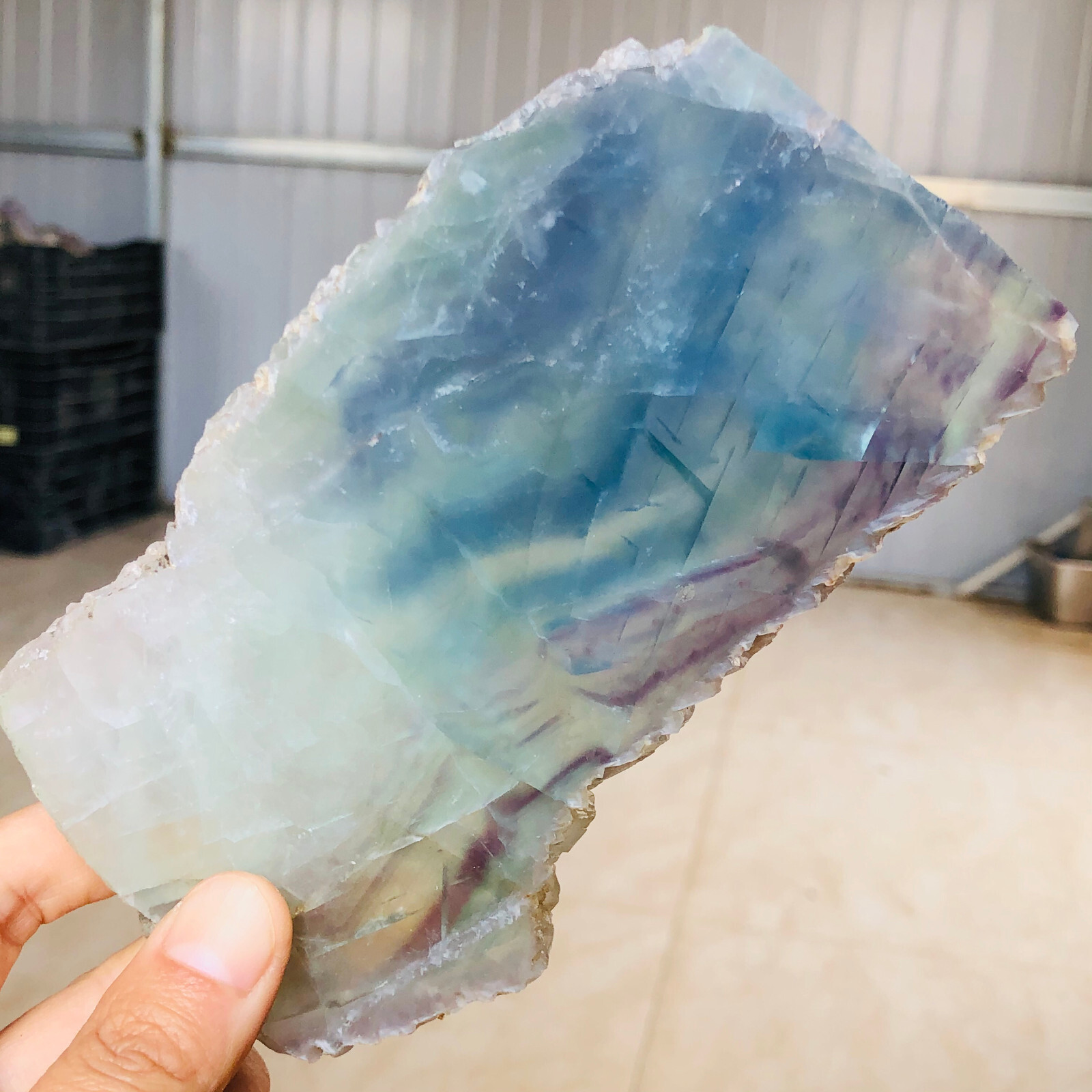 339g Natural colorful rainbow fluorite sections Mineral specimens Ornament S362