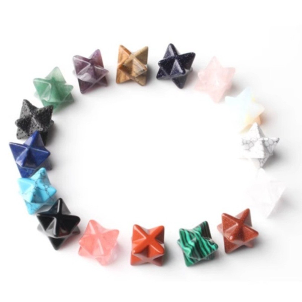 wholesale-Natural Mixed Quartz crystal Merkaba Star Sacred Geometry Star Mineral
