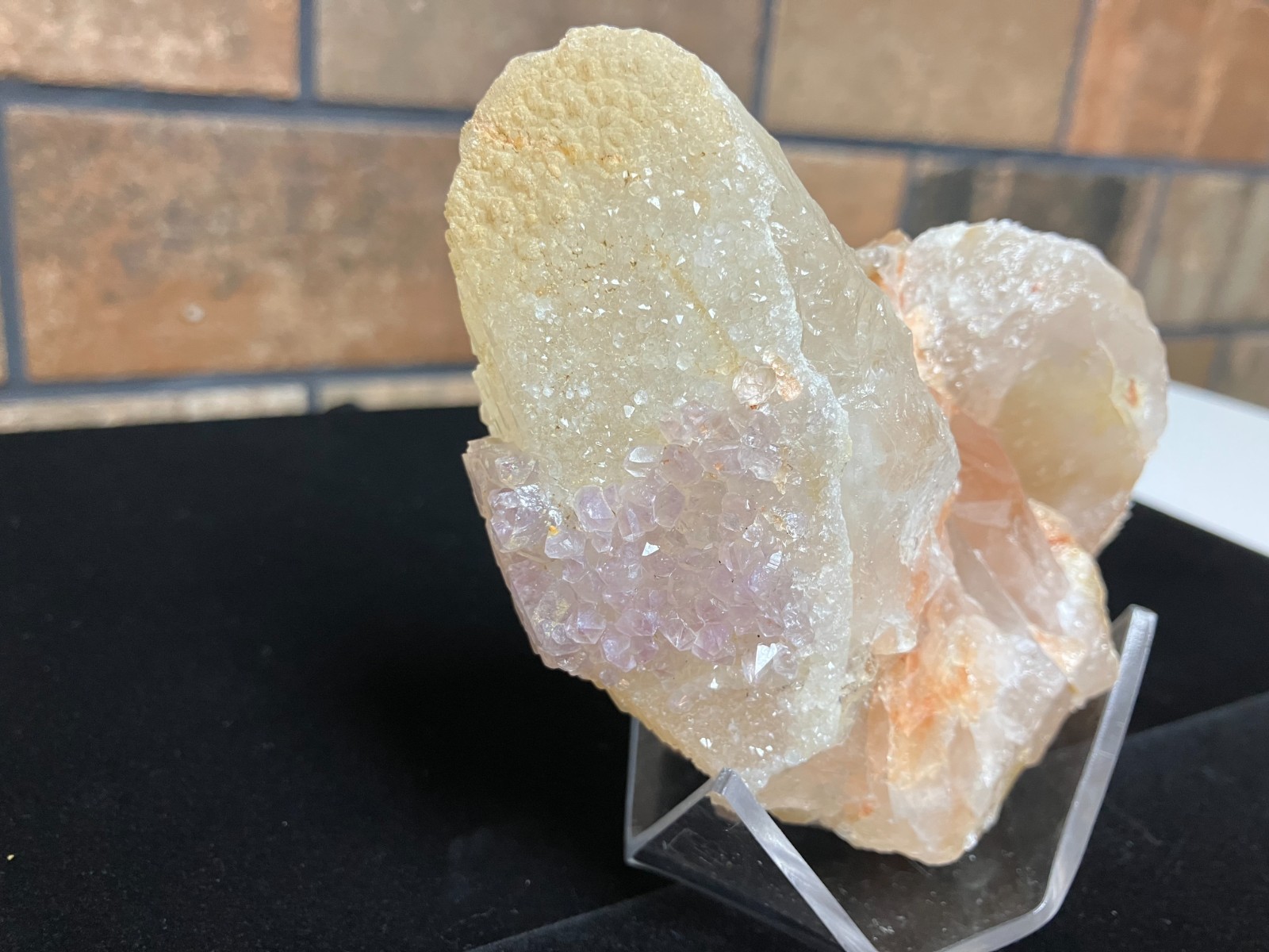 Quartz with Amethyst – 468g, Lovestar Cascading Quartz from South Africa