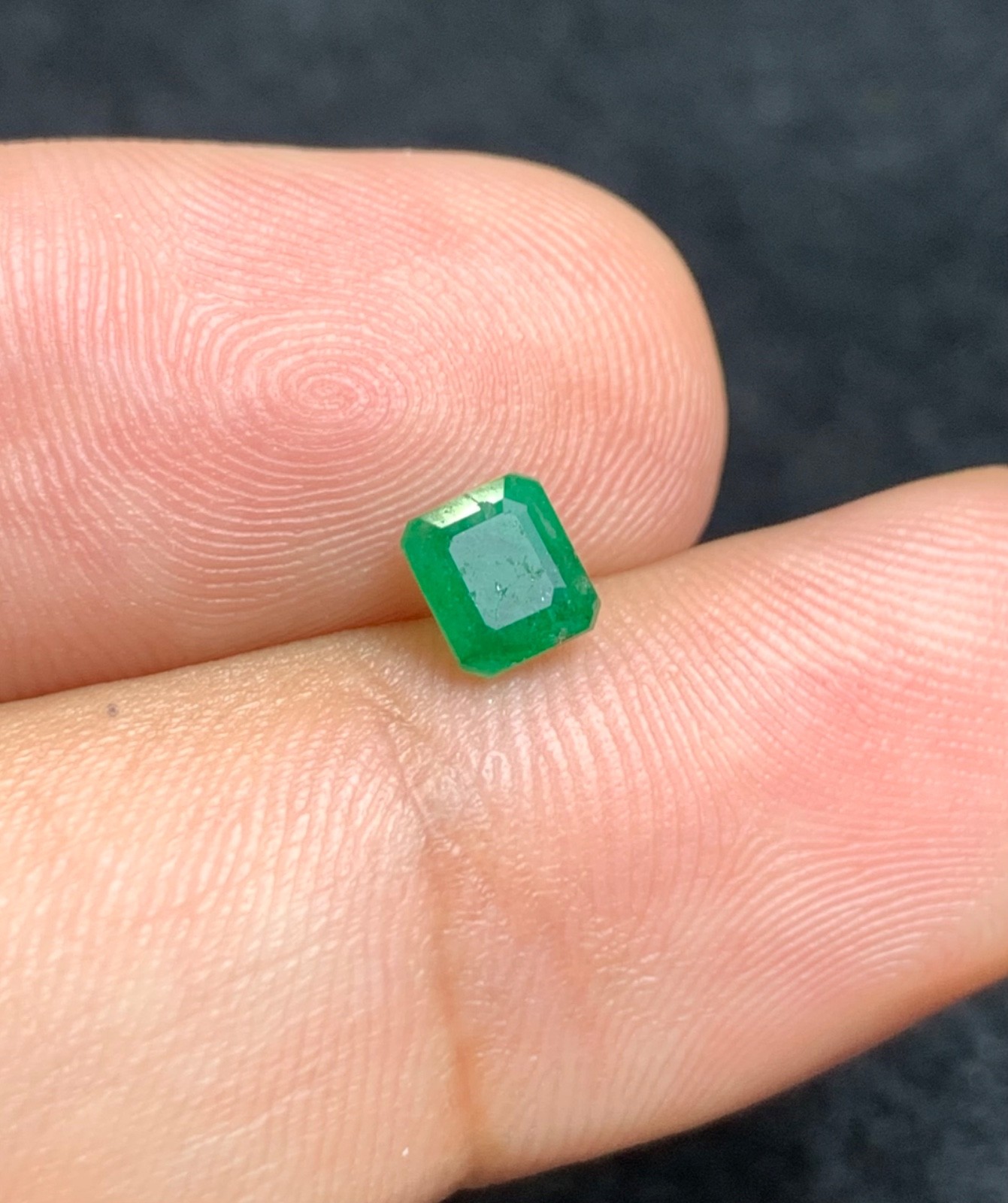 0.60 Ct Natural Faceted Emerald Loose Gemstone from Pakistan.
