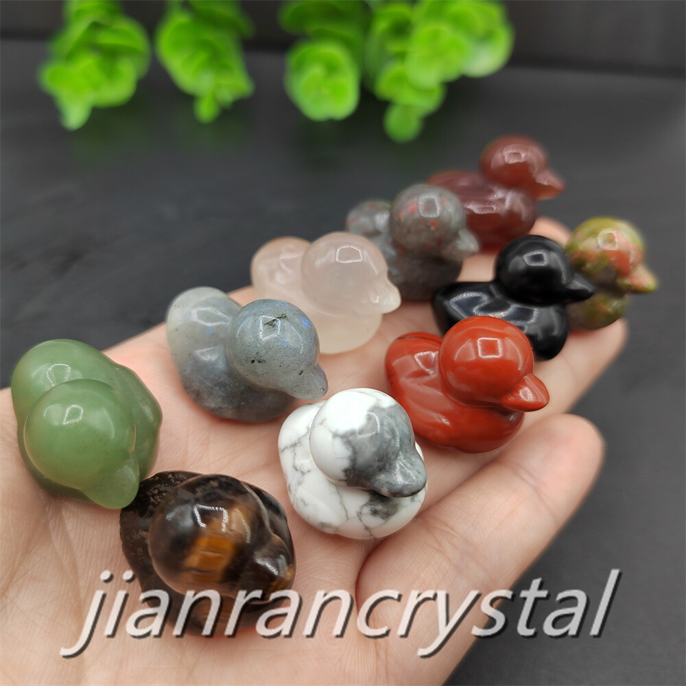 50pcs Mix Natural Quartz Crystal Duck Skull Carved Animal Skull Wholesale