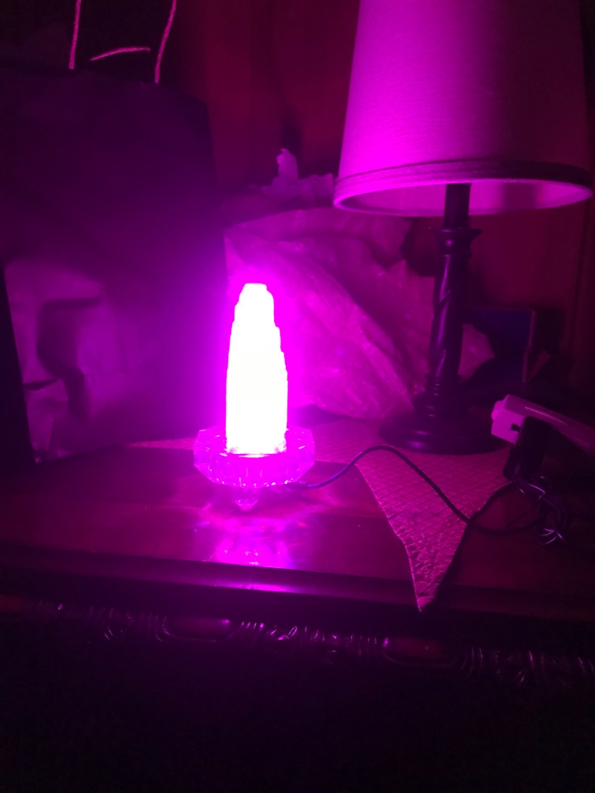 selenite multiple color quarts crystal lamp