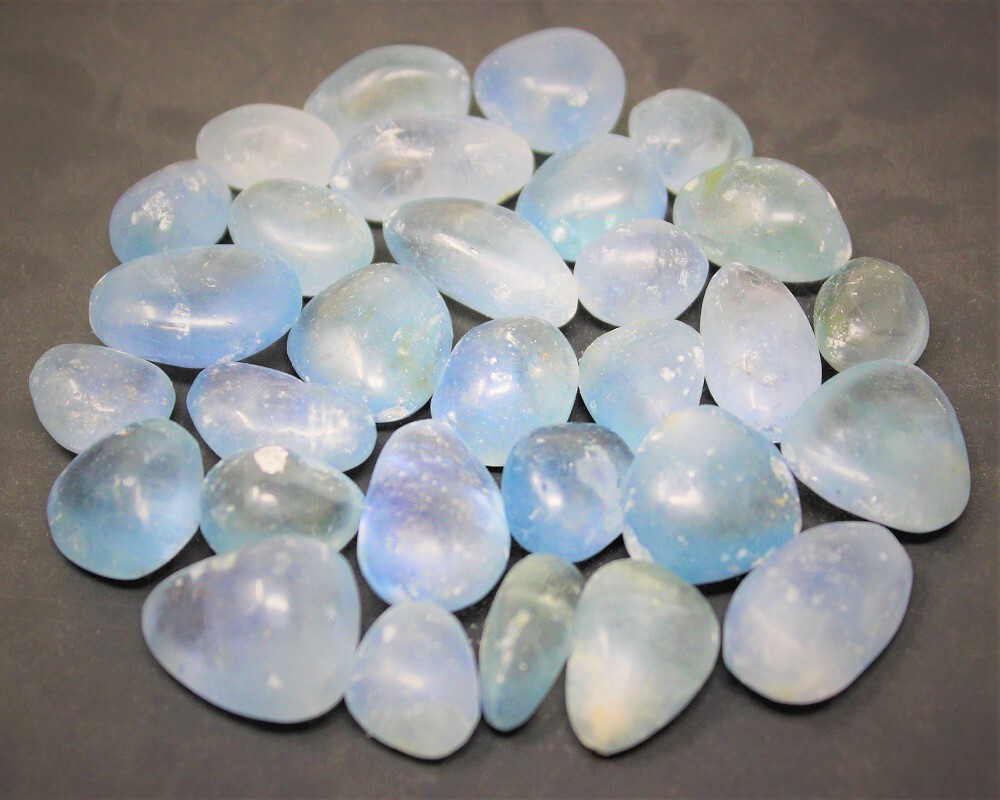 1 Medium Blue Celestite Tumbled Stone (Crystal Healing Rare Gemstone Celestine)