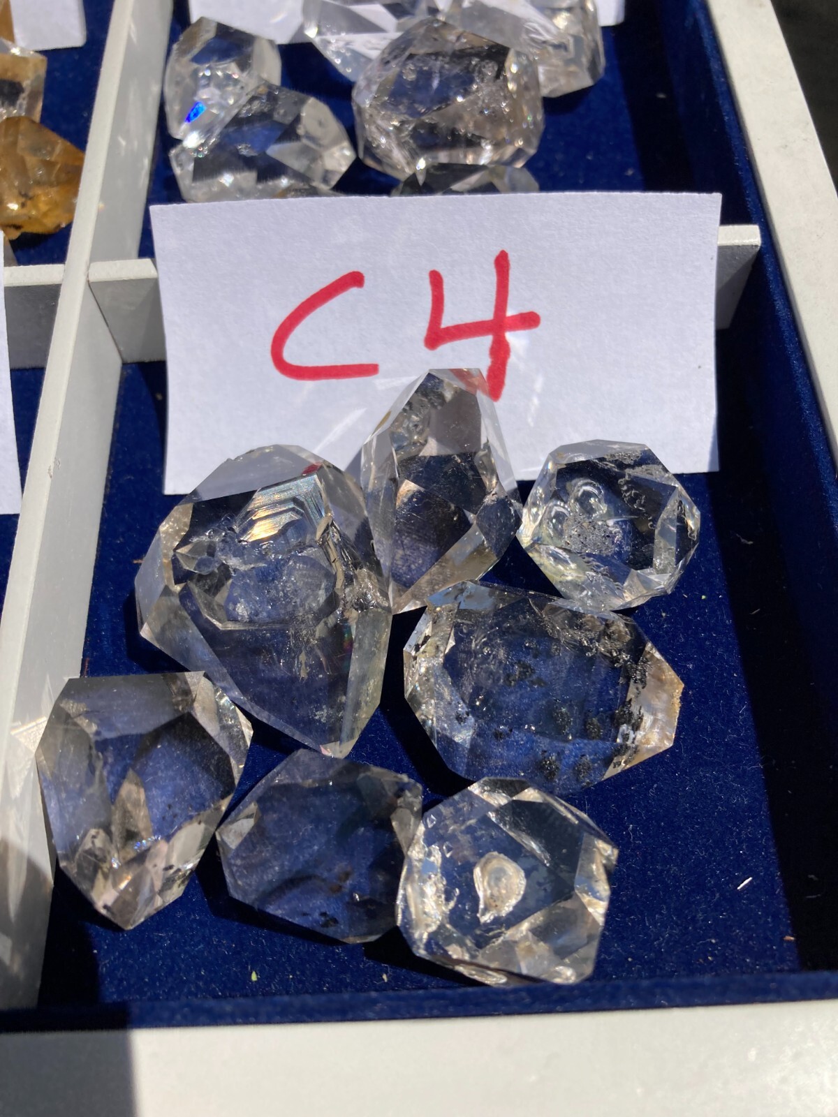 Herkimer NY AA + Diamond NEW TREASURE BOX 26mm x 21mm, 44.09 ct sec C4