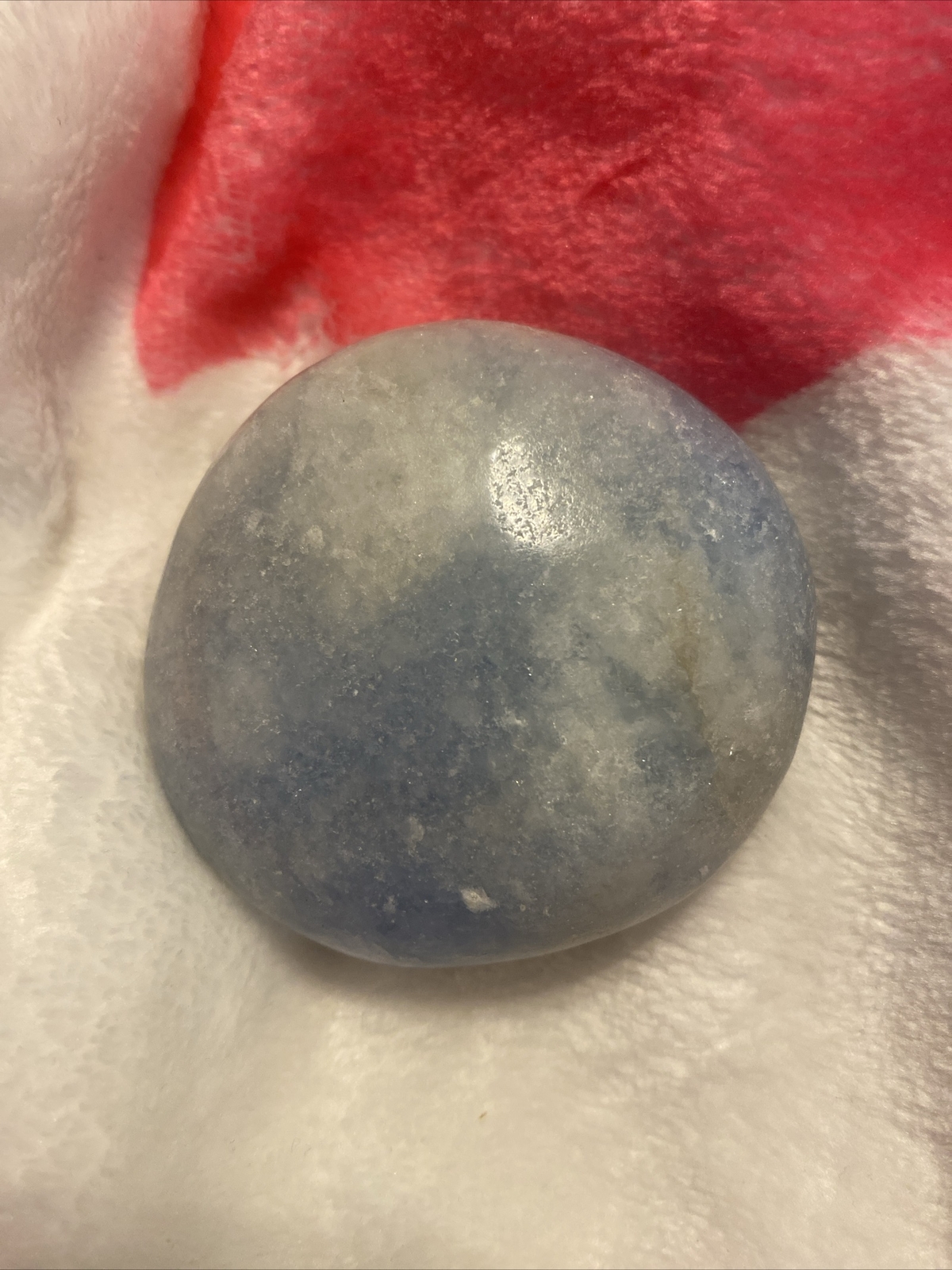 Blue Calcite Celestite Crystal Palm Stone