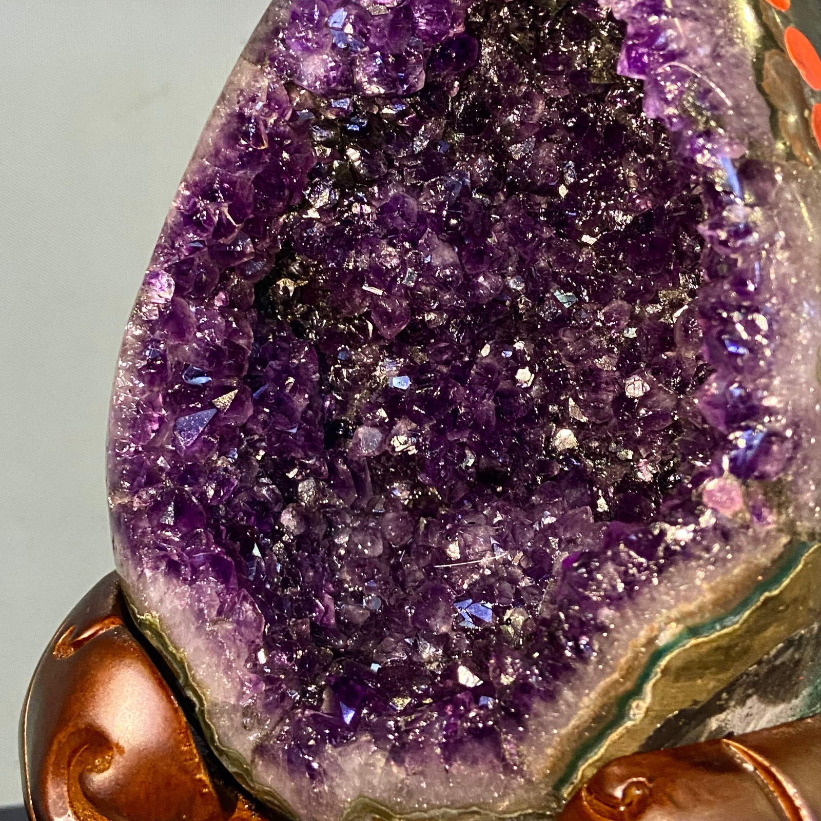10.7LB Large Natural amethyst Dinosaur egg Quartz Crystal specimen healing