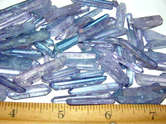 Lavender Aura terminated quartz crystals 1.75 – 0.75 inch 4 crystals per lot