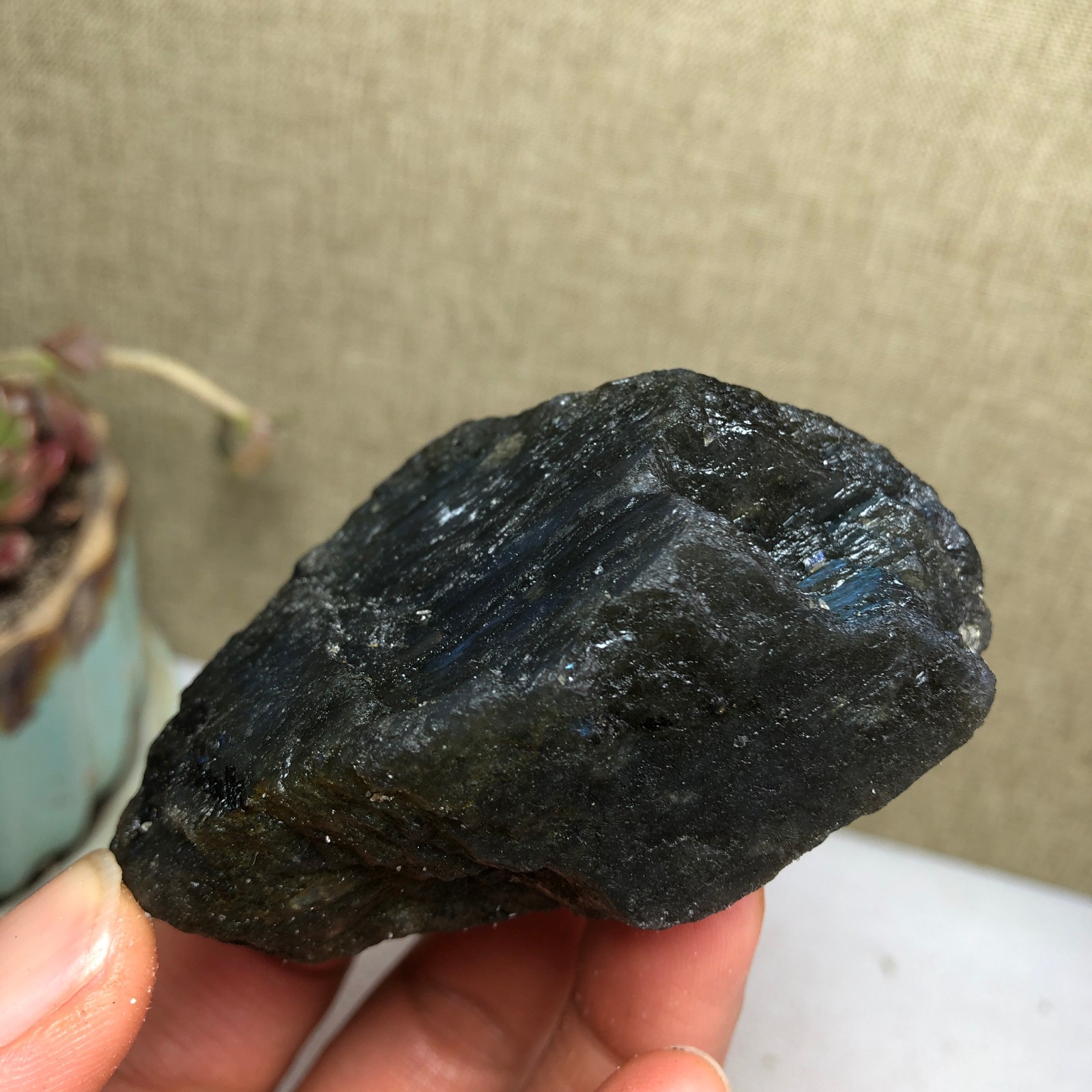 70mm Natural Labradorite Crystal gemstone rough original Specimen 142g A3458