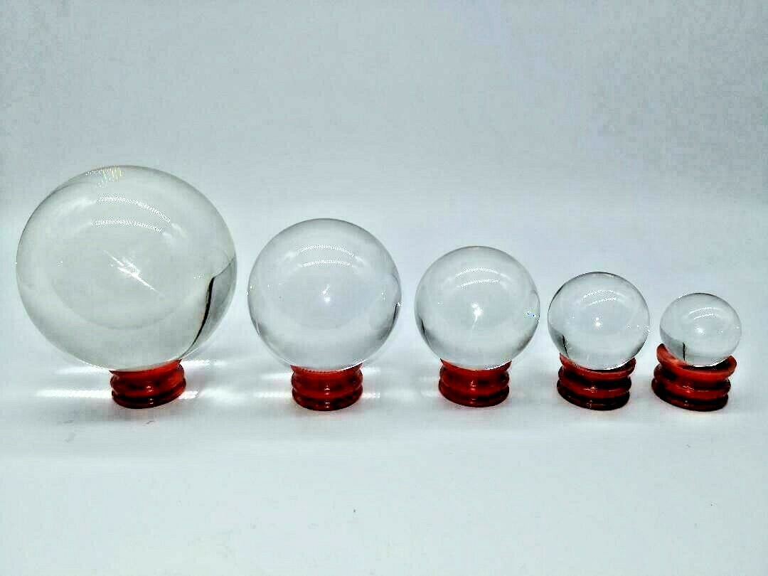 Round 30-100mm Crystal Glass Ball Lens Sphere Photography Decoration Gift US