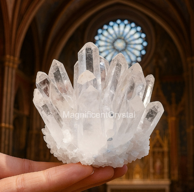 300G+Natural Clear Quartz Crystal Geode Cluster Reiki Art Decor Manifestation