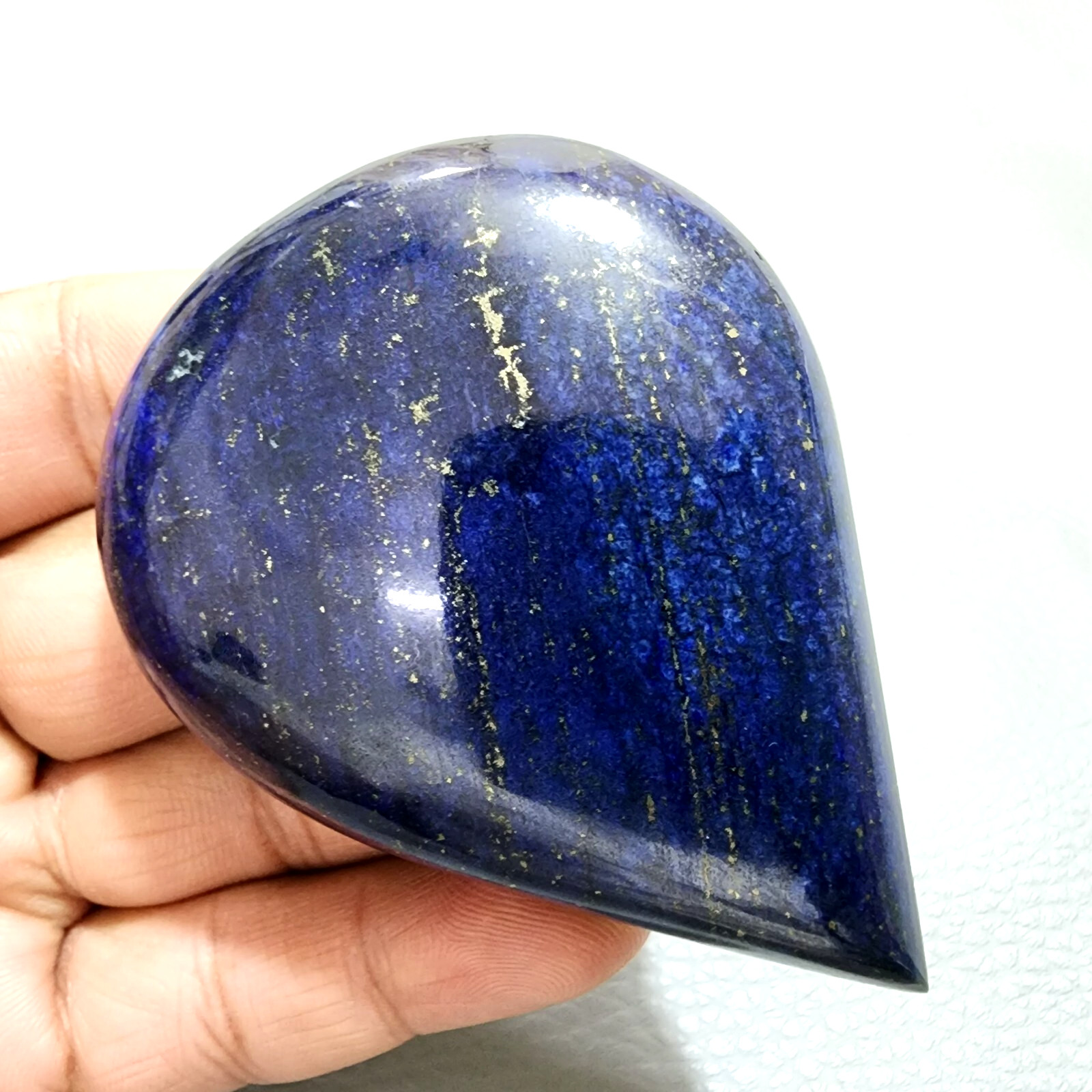 Ultimate Lapis Lazuli Palm Worry Stone Crystal Polished Loose Gemstone 606 Crt