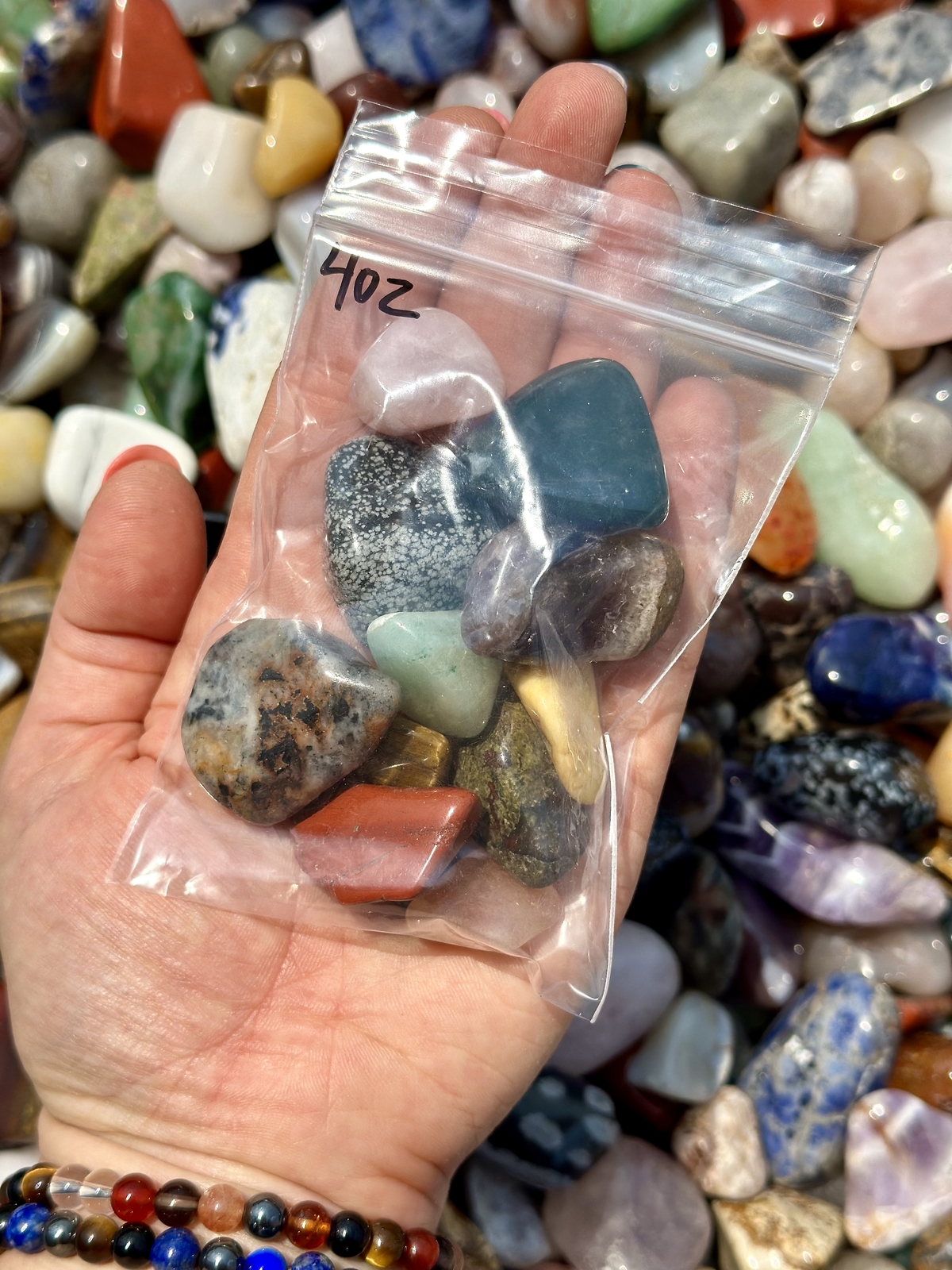 Mixed Gemstone Tumbled Stones (BULK) PolishedNatural Mixed Gemstones
