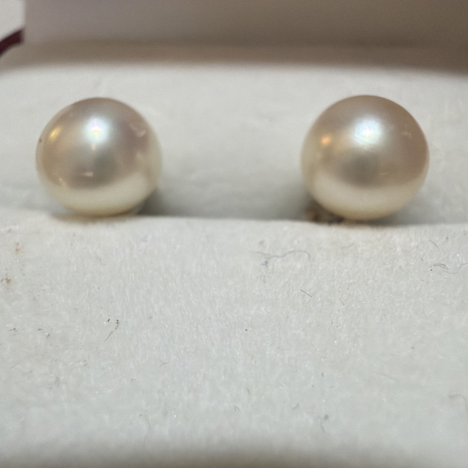 Genuine Freshwater Pearl Earrings, 12mm, High Luster, Sterling Silver Post 925