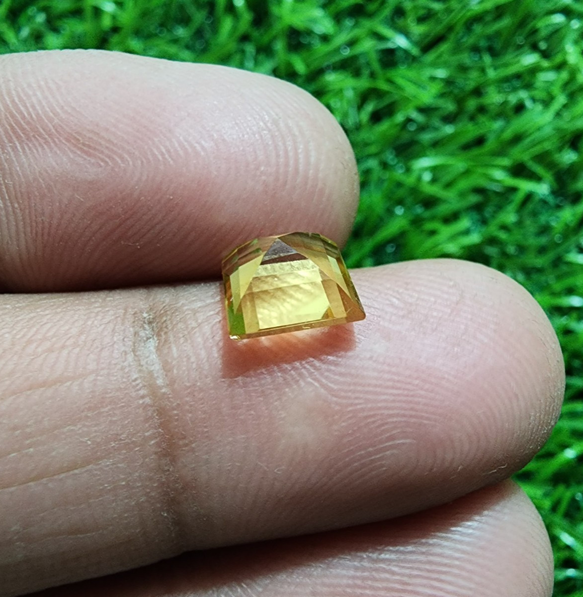 2Ct Top Golden Citrine Topaz Square Loose Gem Faceted Size (7.50X7.50×4.50 MM)