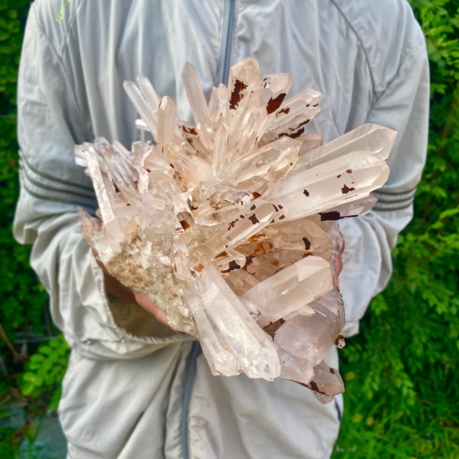 8.15LB Large Natural Clear White Crystal Quartz Cluster Energy Healing Specimen