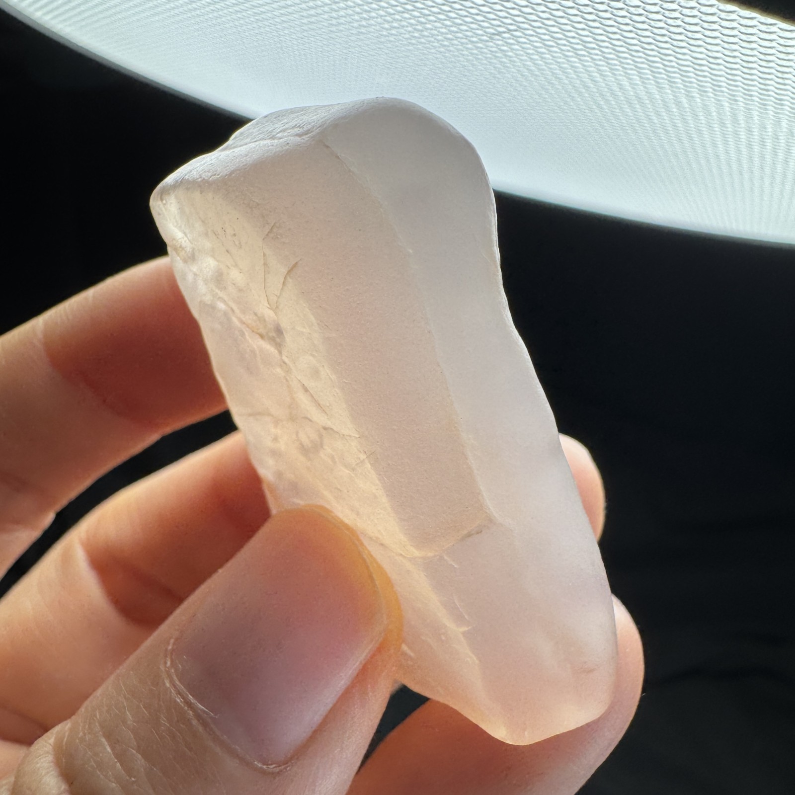 4.4cm/31g Raw & Natural Alxa Gobi Icy-Pink Agate, Inner Mongolia-5917
