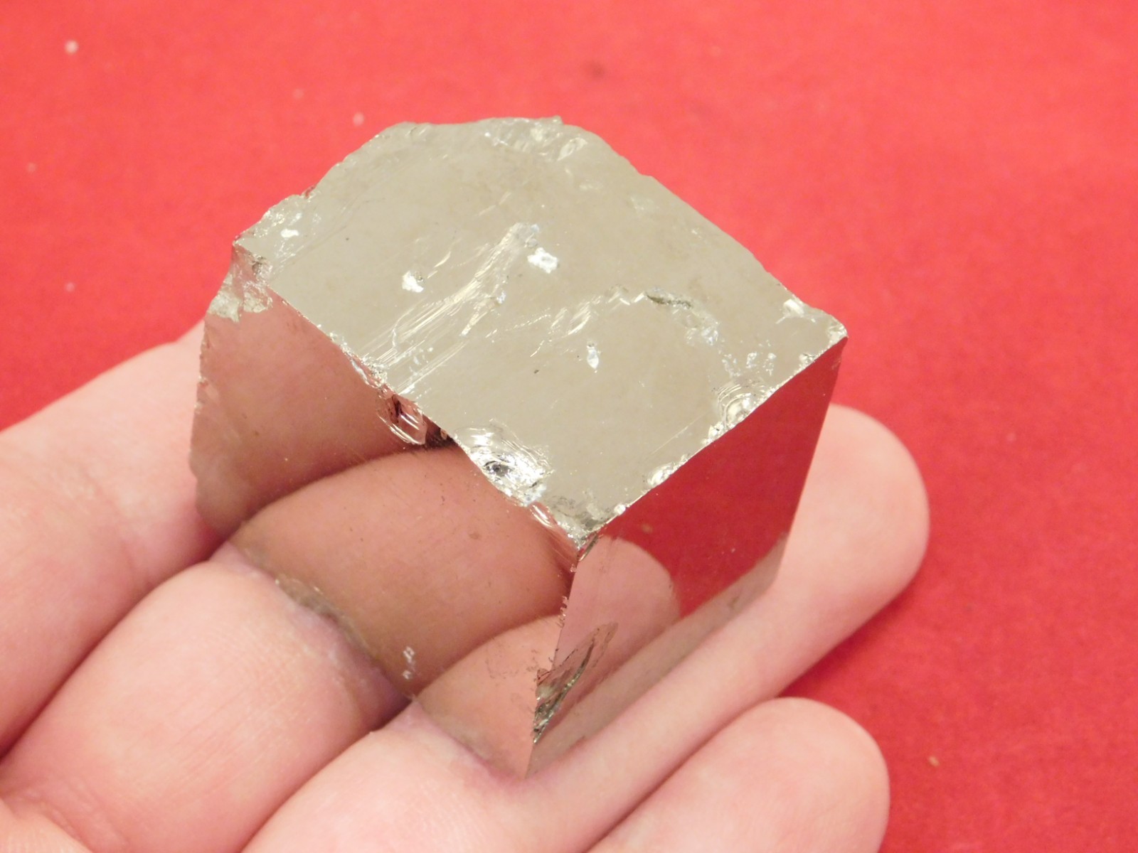 100% Natural Pyrite CUBE Huanzala Mine Peru 163gr