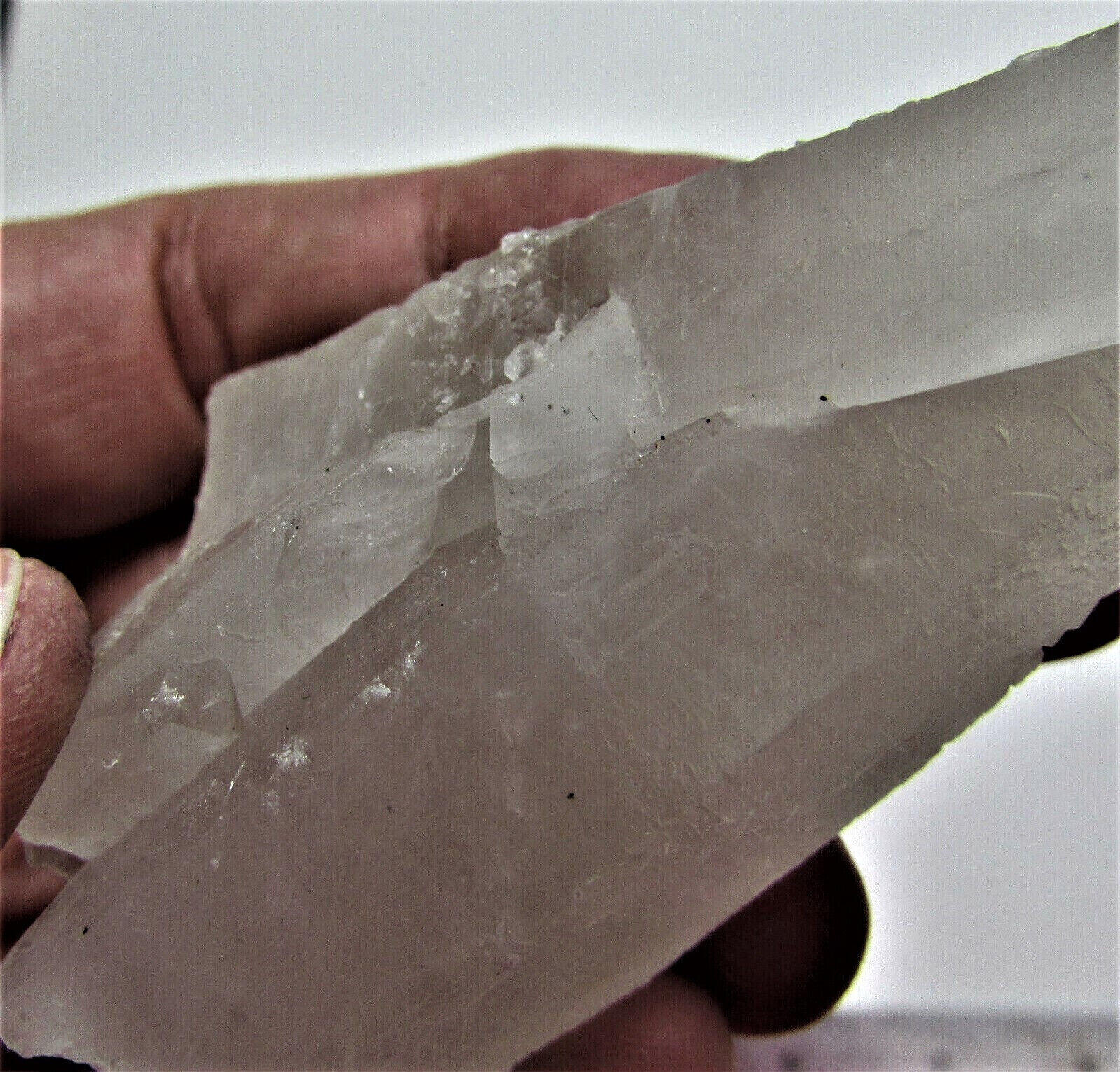 134.9 RARE Inner Mongolian Laser Quartz Crystal Penetrator & Cross formation