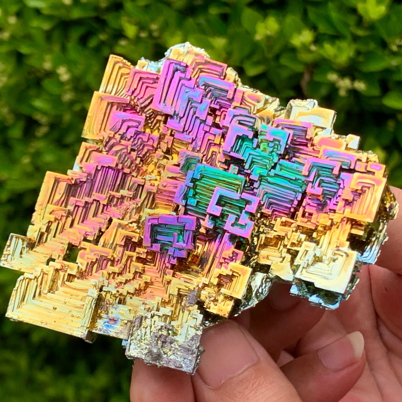 226G ram Bismuth rainbow crystal elementBi gemstone Mineral specimen healing