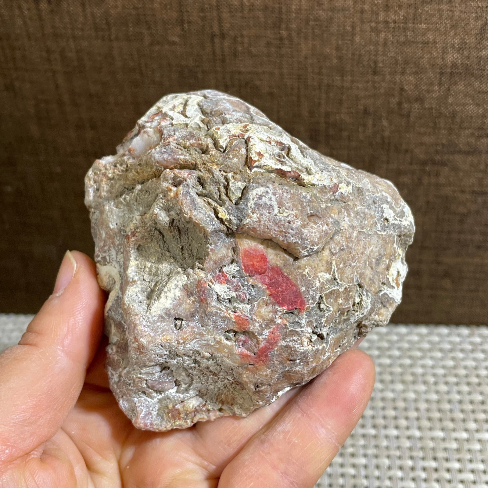 198g atural Sakura Agate Blossom Facet Rough Specimen Madagascar