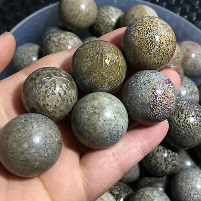 40pcs Awesome! Beautiful stone polished Ball Sphere collection Madagascar21-26mm