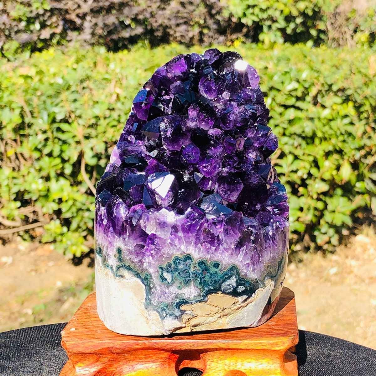 3.3LB Natural Amethyst geode quartz cluster crystal specimen Healing 3140