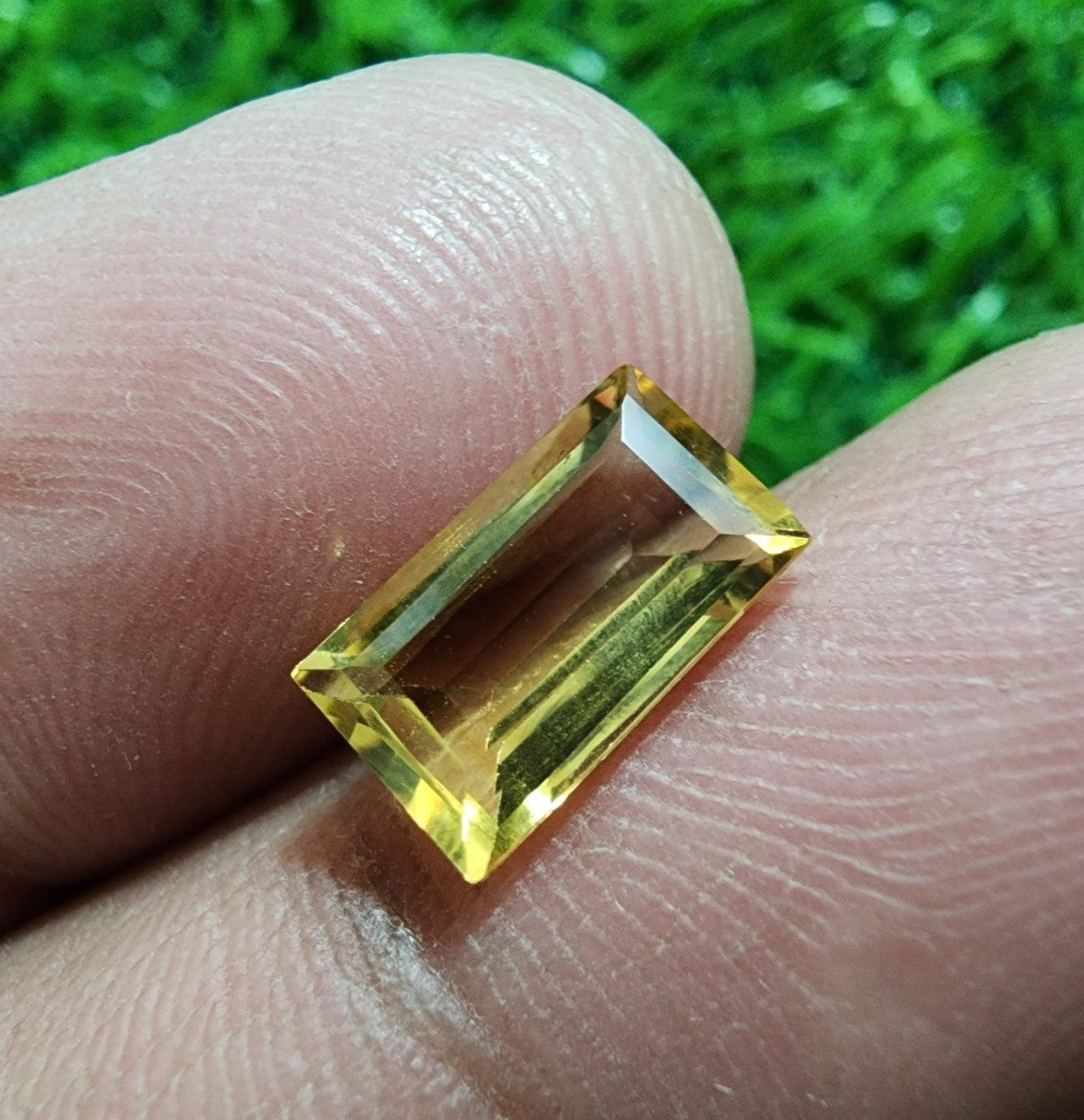 Superb Golden Citrine Topaz Loose Rectangle Cut Gem 1.90Ct Natural Faceted Stone