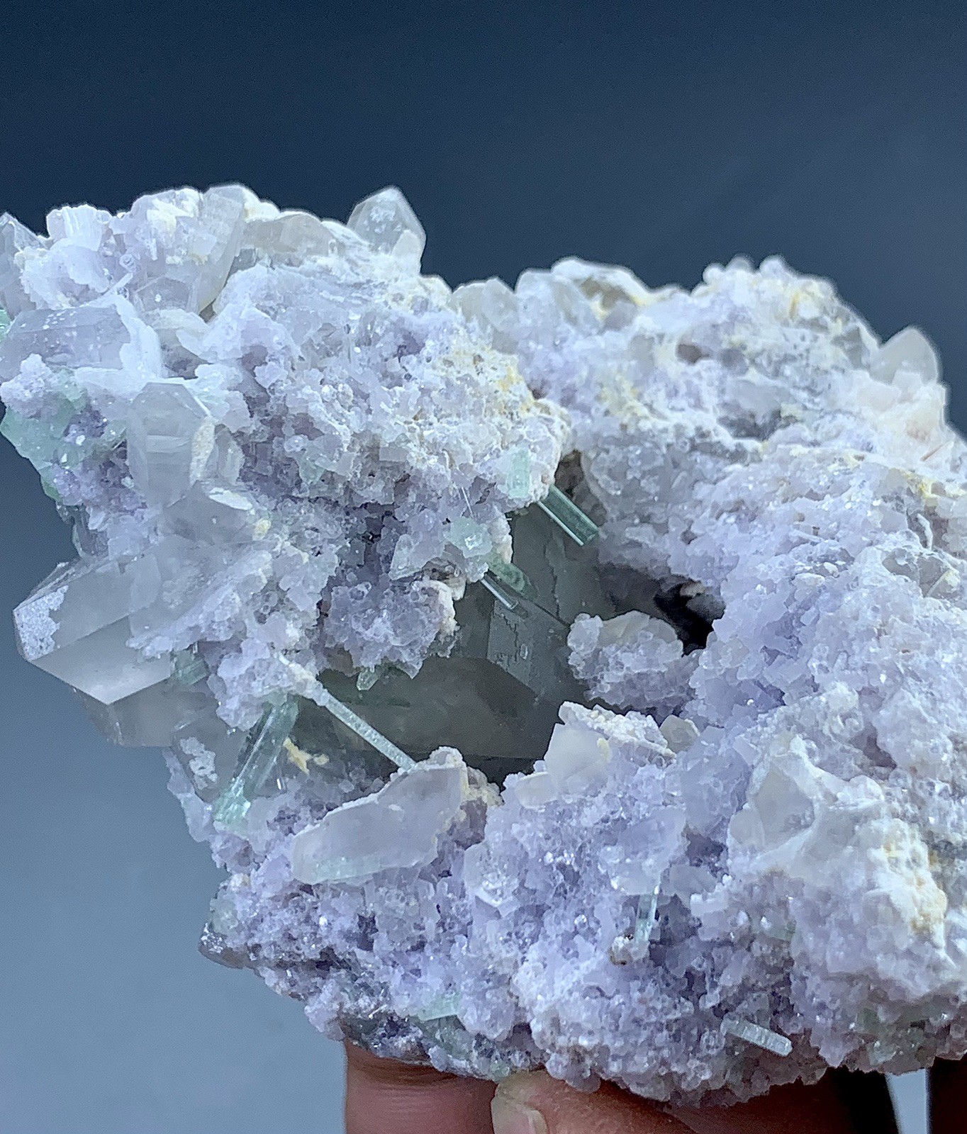 Tourmaline Crystals With Quartz And Lepidolite Mica From Afghanistan 220 Gram