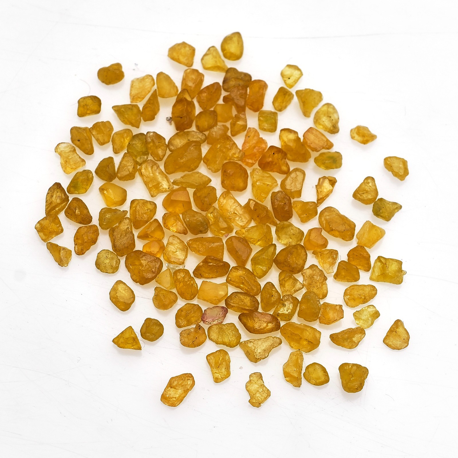 50Pcs Natural Yellow Sapphire Rough Chips – Healing Crystal Jewelry Making Loose