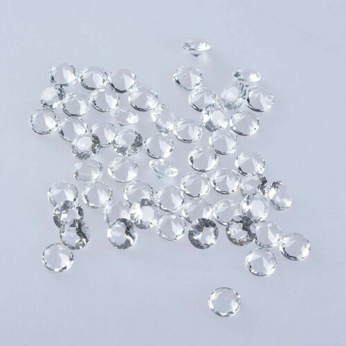 LONGWIN 50Pc 14MM Clear Crystal Glass Diamond Paperweight Home Party Table Decor