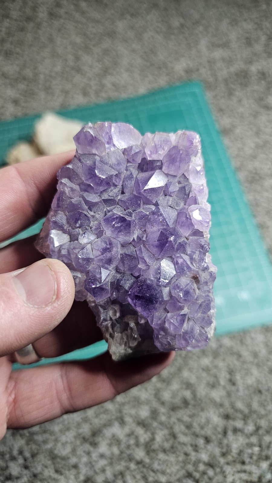 Geode Amethyst Feldspar And Multiple Rare Quartz Points Double Terms