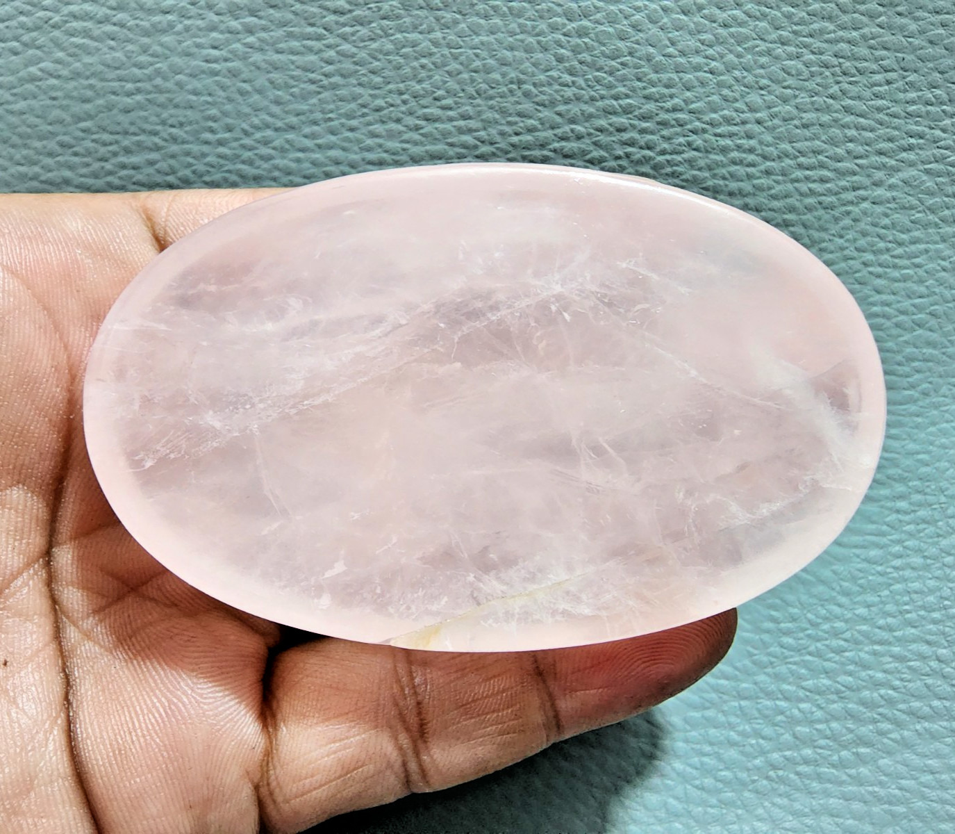 SALE! Natural Rose Quartz Top Size 687 Crt Oval Shape Pink Rose Quartz Gemstone