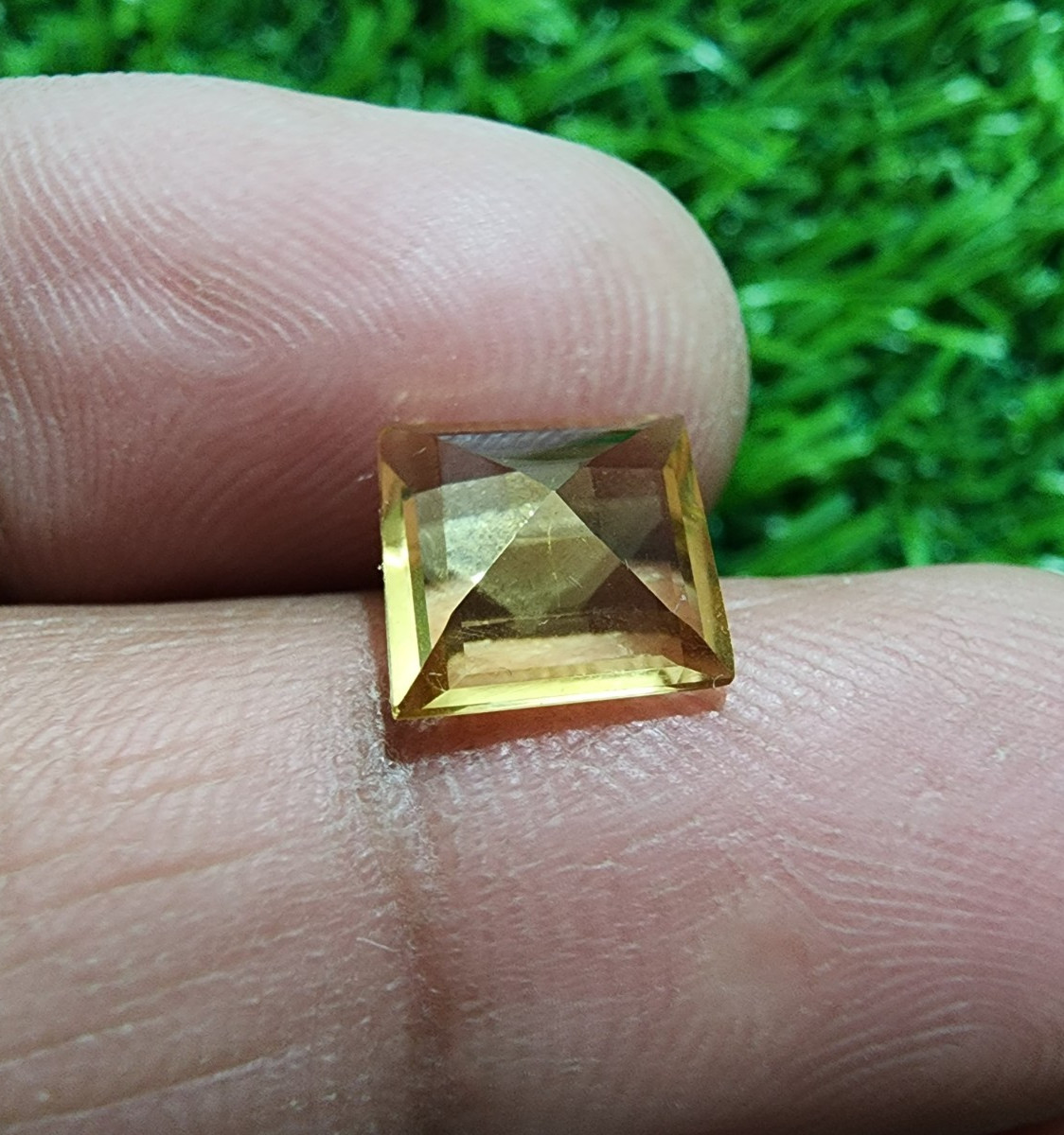 Superb Golden Citrine Topaz Loose Square Cut Gem 2.60Ct Natural Faceted Stone