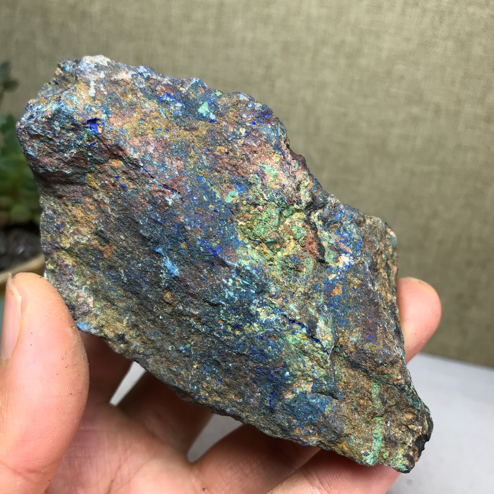 226g Natural Azurite Malachite gemstone Rough original Crystal Specimen A4639