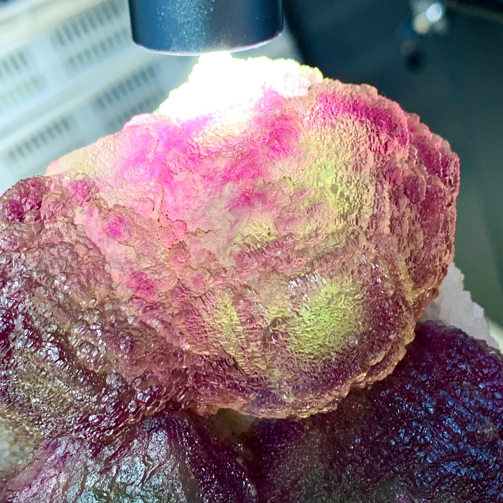 105G Rare transparent purple cubic fluorite mineral crystal sample/China