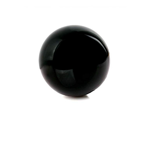 30mm Natural Black Obsidian Rainbow Cat eye Sphere Crystal Ball Healing Stone