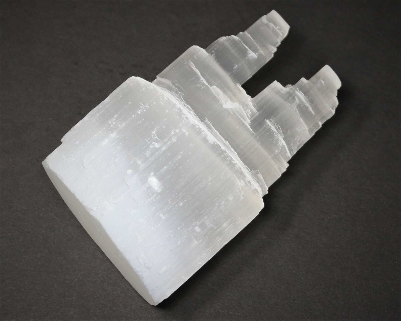 Selenite Crystal Twin Tower (Selenite Skyscraper, Point, Gypsum Crystal)