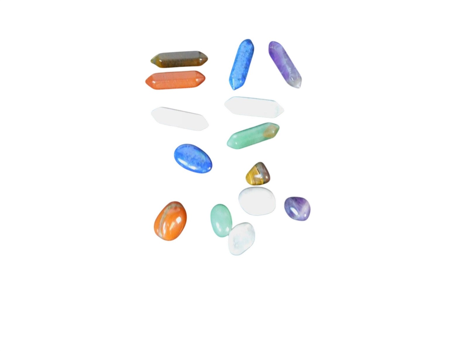 Crystal Jewelry Gift Box With Assorted Polished Gemstones & Chakra Healing Cryst