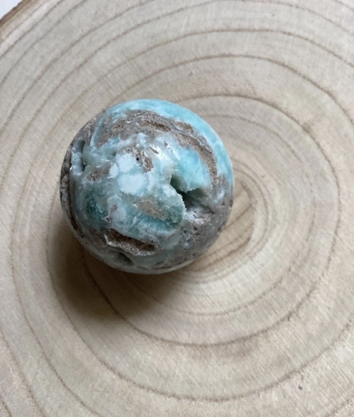 Authentic Hemimorphite Crystal Sphere, Polished, Natural Gemstone