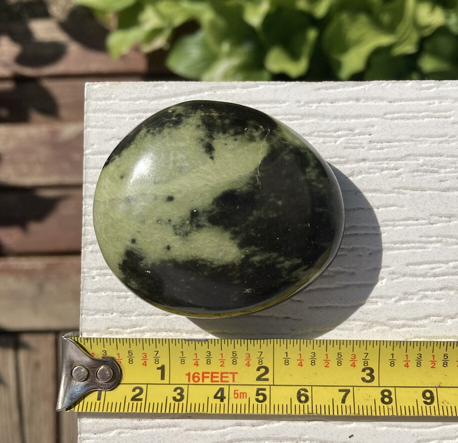 Handmade Polished LEOPARD SERPENTINE Crystal Palm Stone NYANGA ZIMBABWE 2.24″