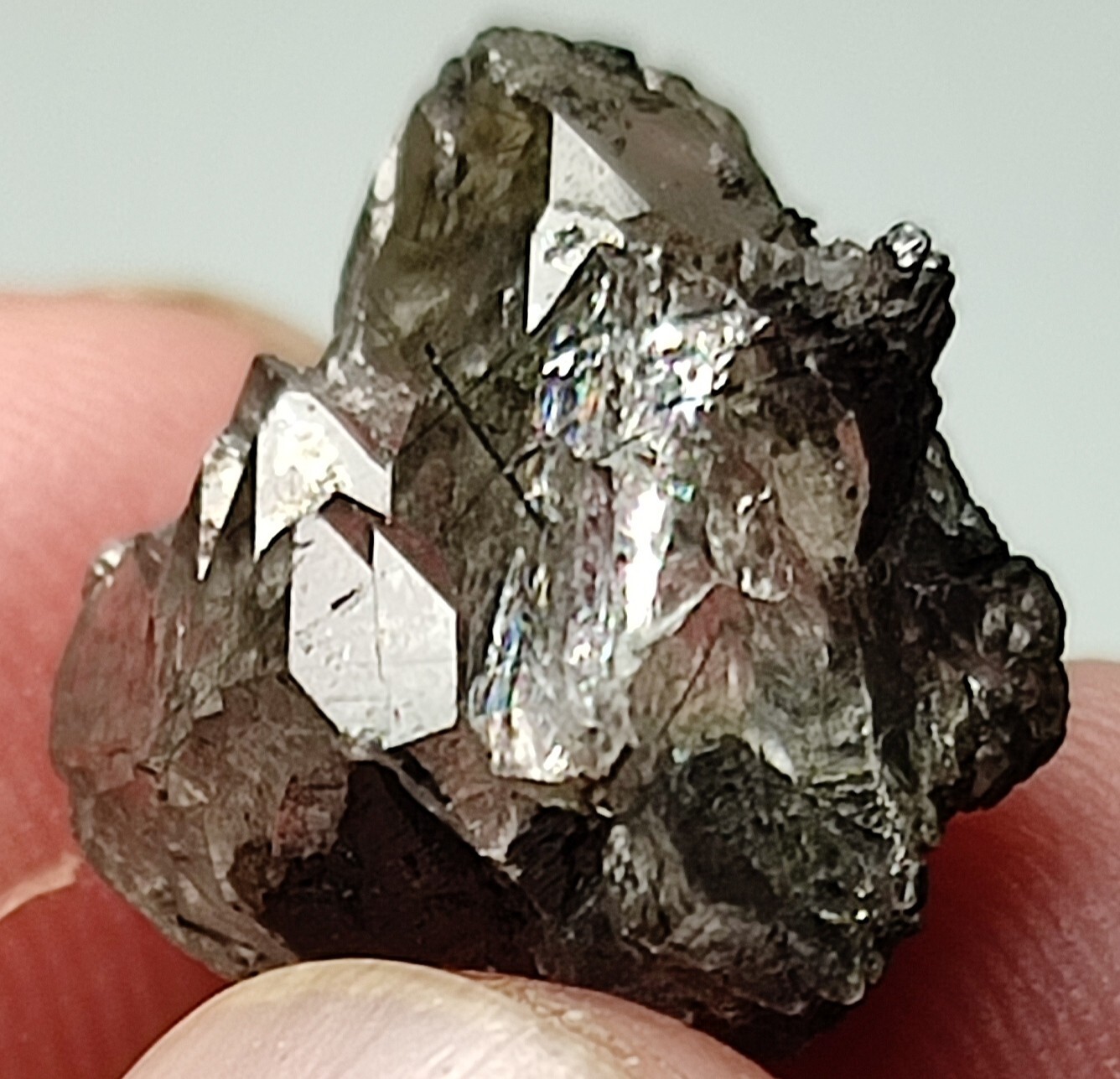 Riebeckite included Quartz thumbnail spec. 3 pieces lot- zagi mountain Pak.